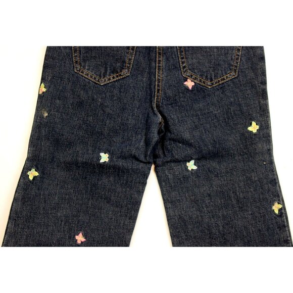 NWT 2006 Gymboree Palm Springs Denim Capris Butterfly Embroidery Fabric Belt - Picture 7 of 8